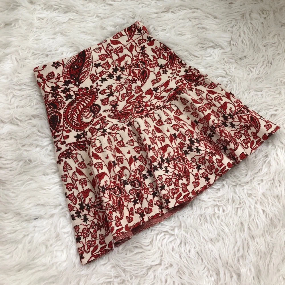 Boho Skirt Fall Look Comfortable Stretchy Bohemian Pattern